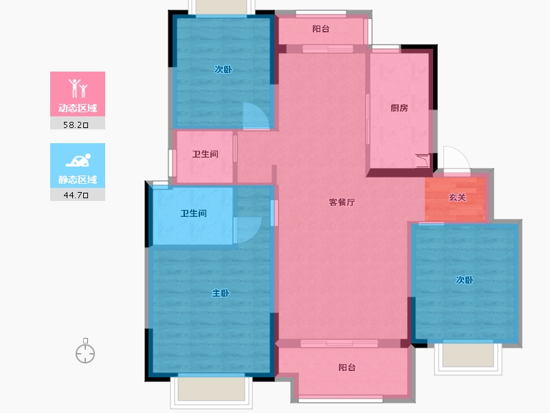 江西省-景德镇市-阳光城·文澜云邸-92.00-户型库-动静分区