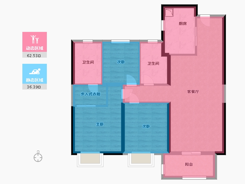 江苏省-南通市-富力院士廷-88.00-户型库-动静分区