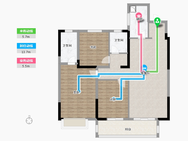 江苏省-徐州市-绿地淮海国博城-101.00-户型库-动静线