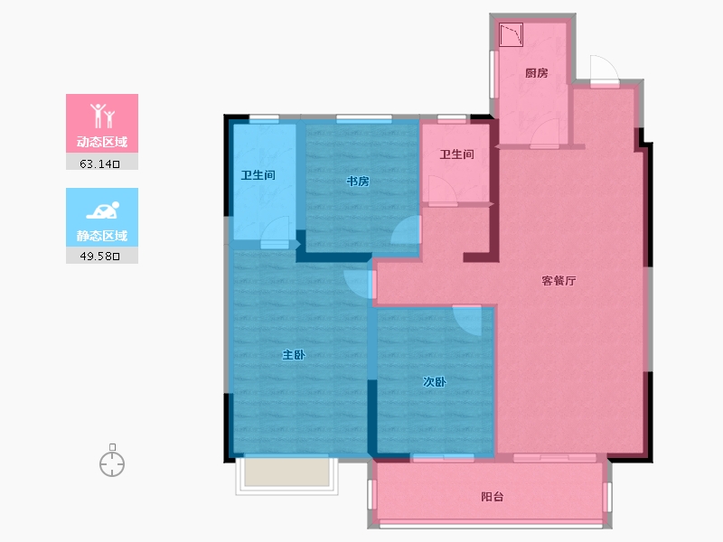 江苏省-徐州市-绿地淮海国博城-101.00-户型库-动静分区