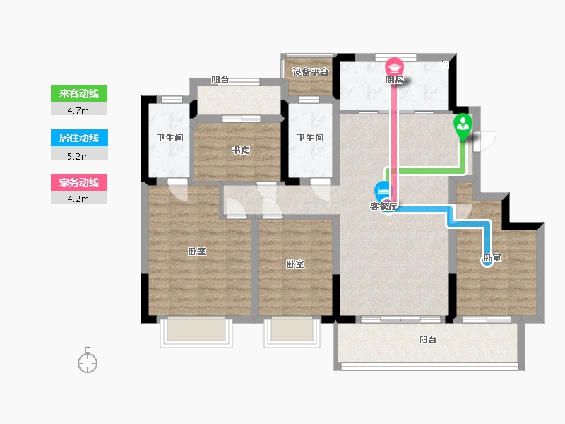 浙江省-宁波市-中旅宁宸院-97.99-户型库-动静线