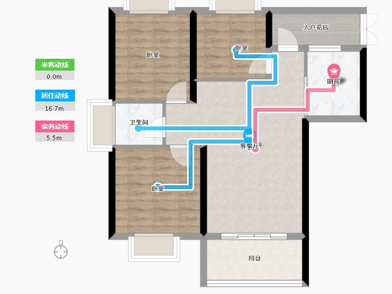 福建省-福州市-贵安新天地公寓-71.57-户型库-动静线