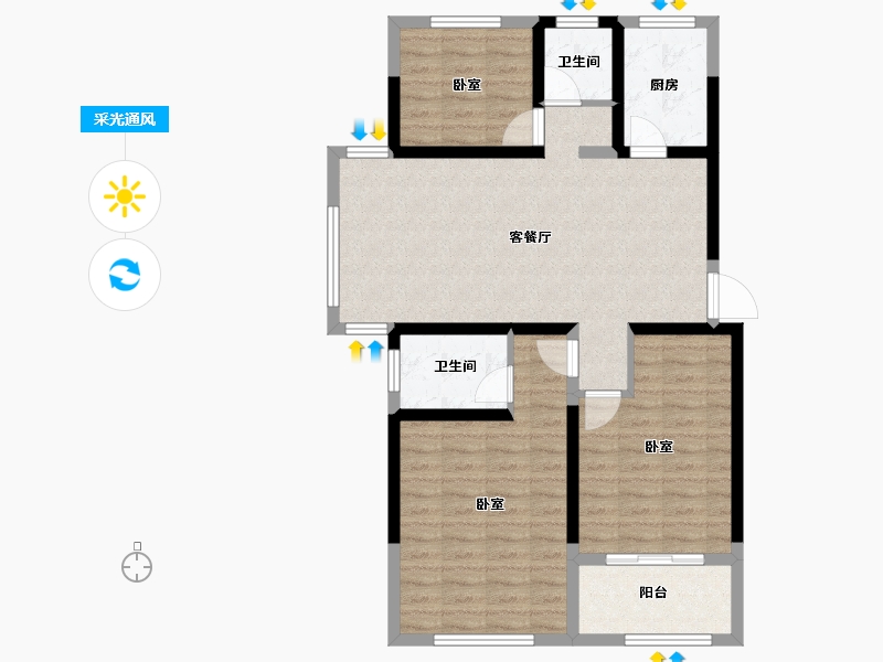 江苏省-镇江市-汇锦·学府家园-90.00-户型库-采光通风