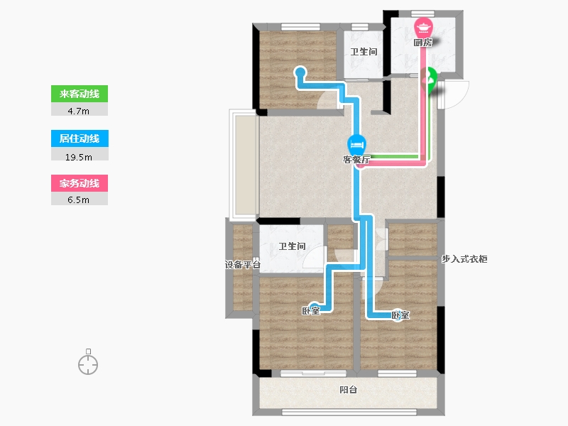 浙江省-湖州市-中梁翡丽蓝湾-86.00-户型库-动静线