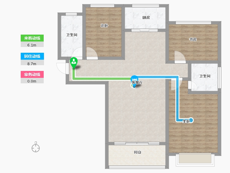 甘肃省-兰州市-凯地华丽世家-113.92-户型库-动静线