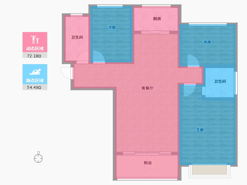 甘肃省-兰州市-凯地华丽世家-113.92-户型库-动静分区