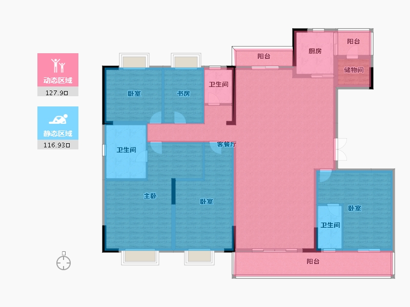 江西省-景德镇市-碧桂园昌南府-224.45-户型库-动静分区