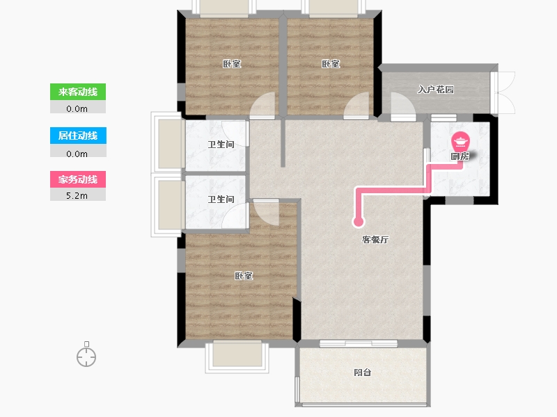 福建省-福州市-贵安新天地公寓-87.99-户型库-动静线