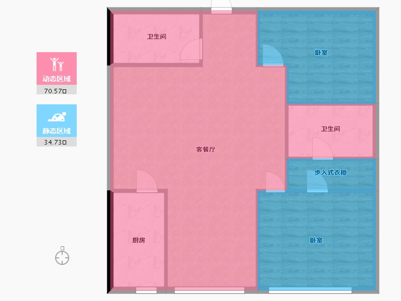 浙江省-杭州市-世茂天玑-97.26-户型库-动静分区