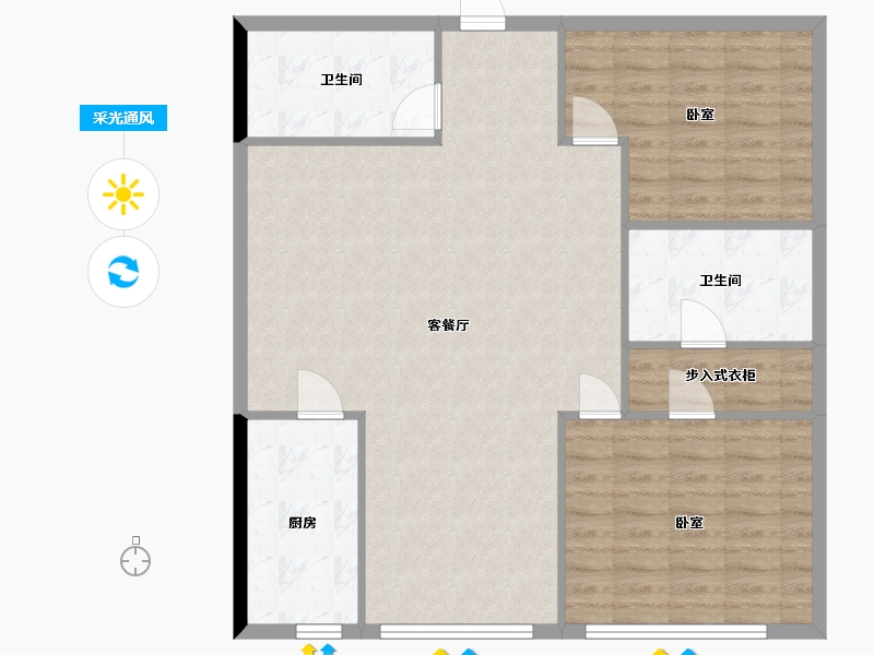 浙江省-杭州市-世茂天玑-97.26-户型库-采光通风