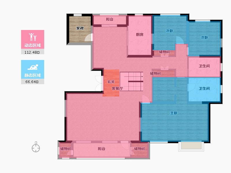 江西省-景德镇市-陶文旅·望津府-167.67-户型库-动静分区