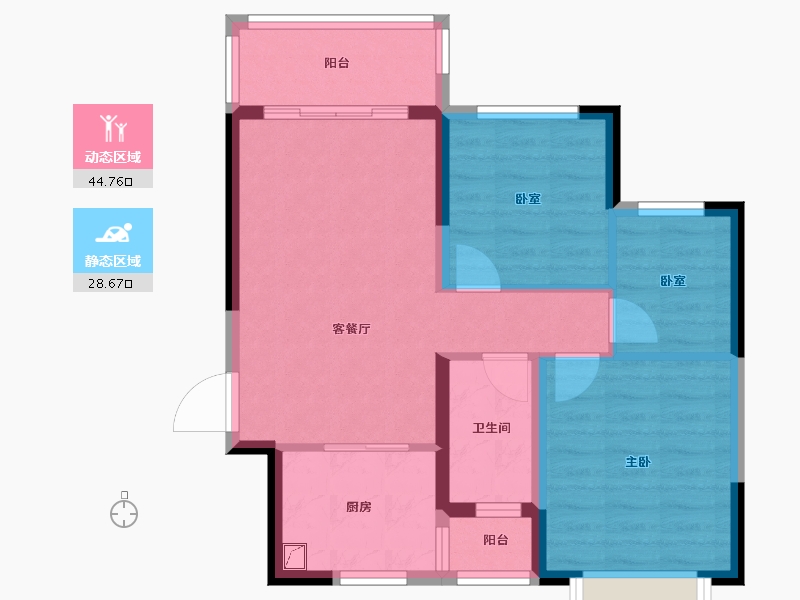 广西壮族自治区-贺州市-南宁恒大城-65.15-户型库-动静分区