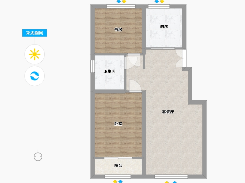 宁夏回族自治区-银川市-建工文华园-64.57-户型库-采光通风