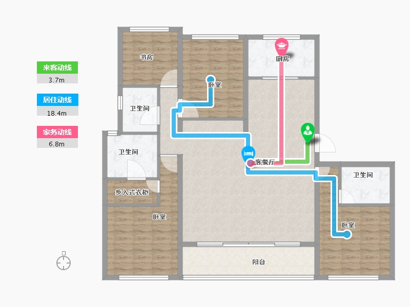 浙江省-宁波市-融创信达宁波府-136.00-户型库-动静线