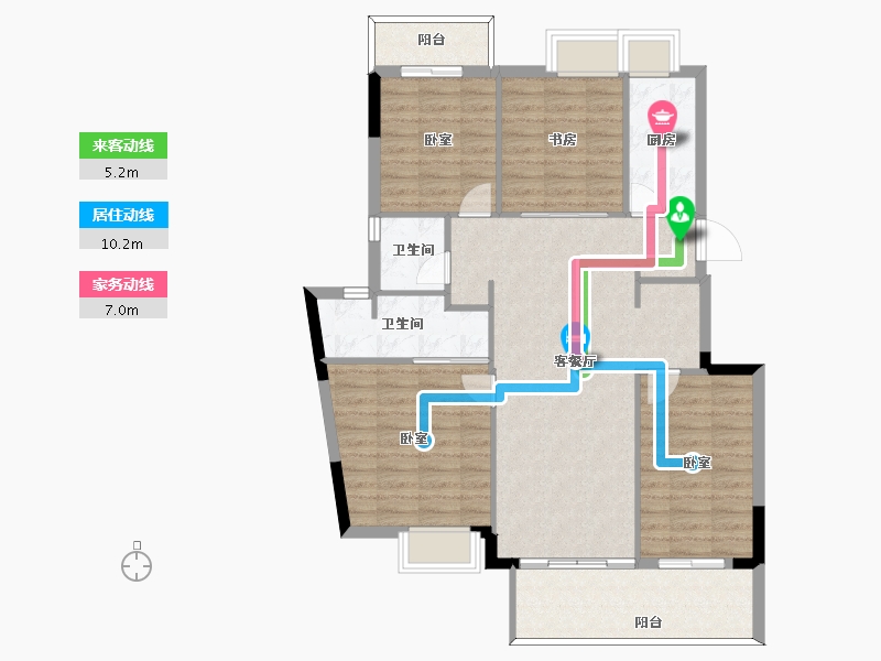 福建省-福州市-三江花语-102.00-户型库-动静线