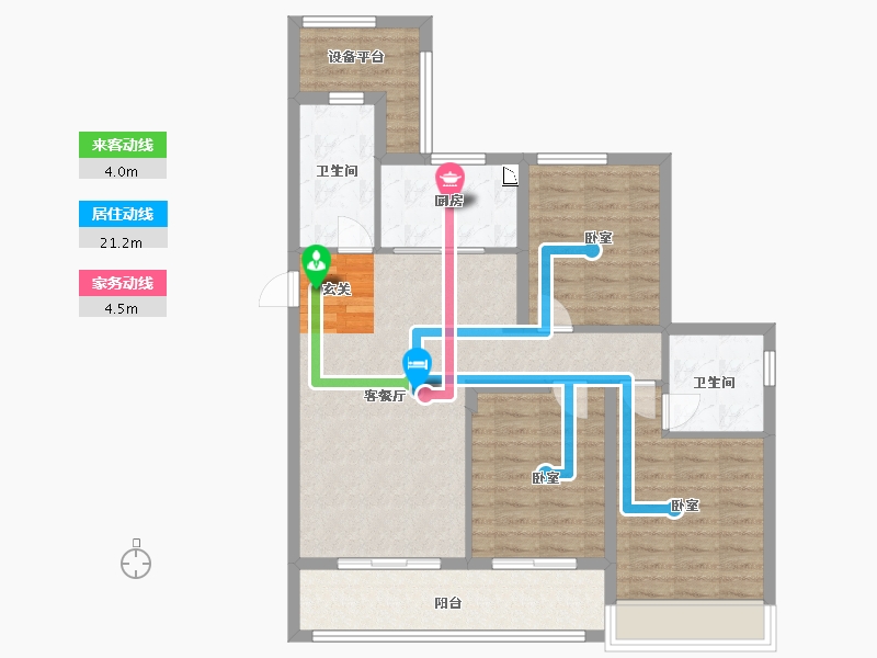 浙江省-宁波市-绿城·春月江澜-90.00-户型库-动静线