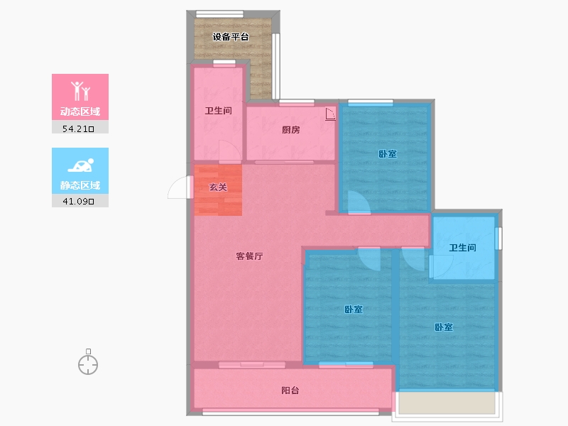 浙江省-宁波市-绿城·春月江澜-90.00-户型库-动静分区