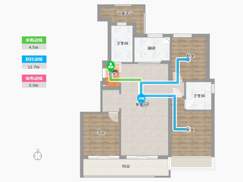 浙江省-宁波市-绿城·春月江澜-85.99-户型库-动静线