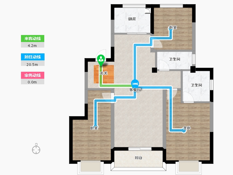 浙江省-宁波市-融创杭州湾壹号-94.00-户型库-动静线