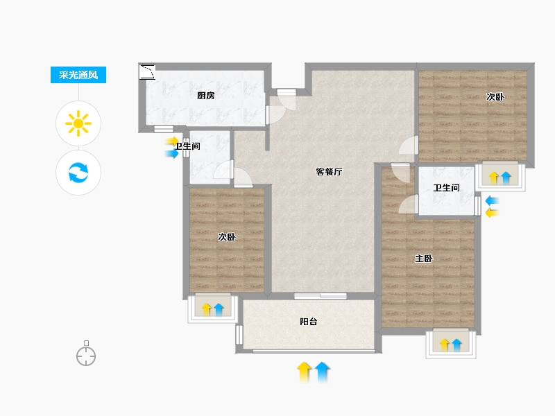 福建省-宁德市-东晟广场-95.00-户型库-采光通风