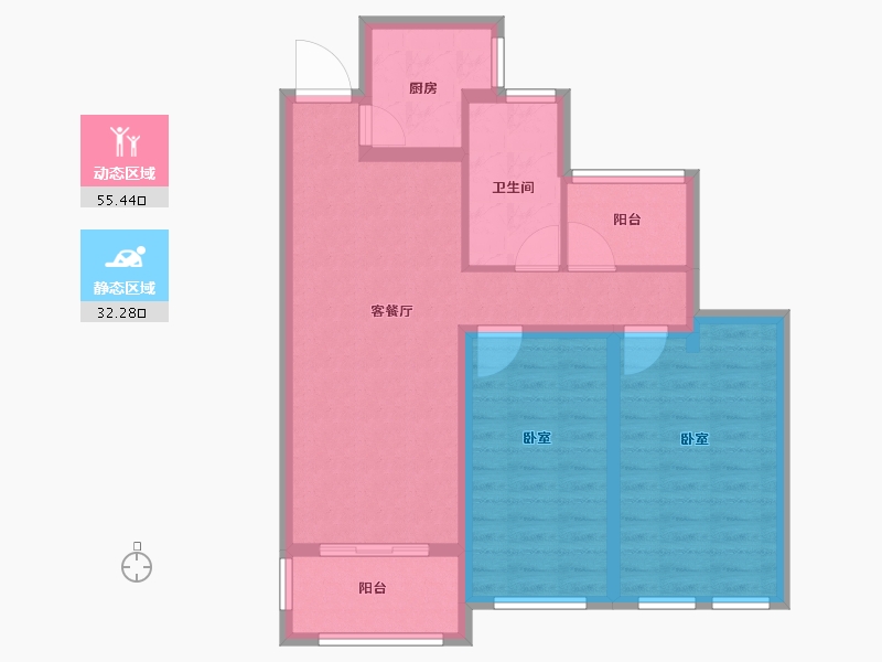 安徽省-合肥市-文一名门绿洲-78.00-户型库-动静分区