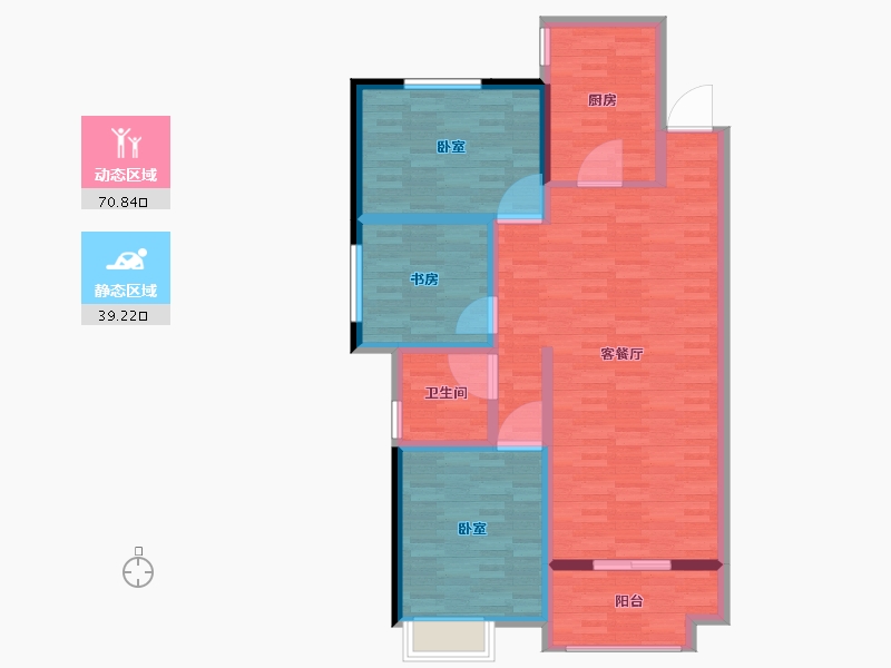 江苏省-扬州市-联创星地雅苑-99.00-户型库-动静分区