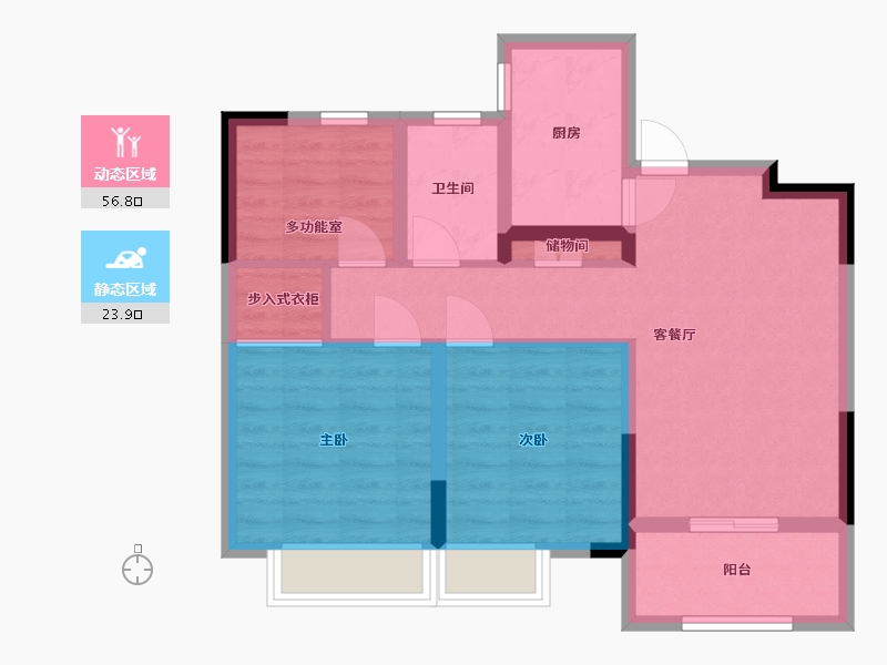 江苏省-盐城市-凤凰汇紫园-71.19-户型库-动静分区