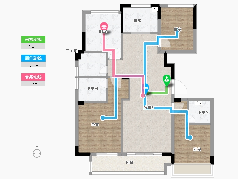 浙江省-金华市-兰溪院子-100.00-户型库-动静线