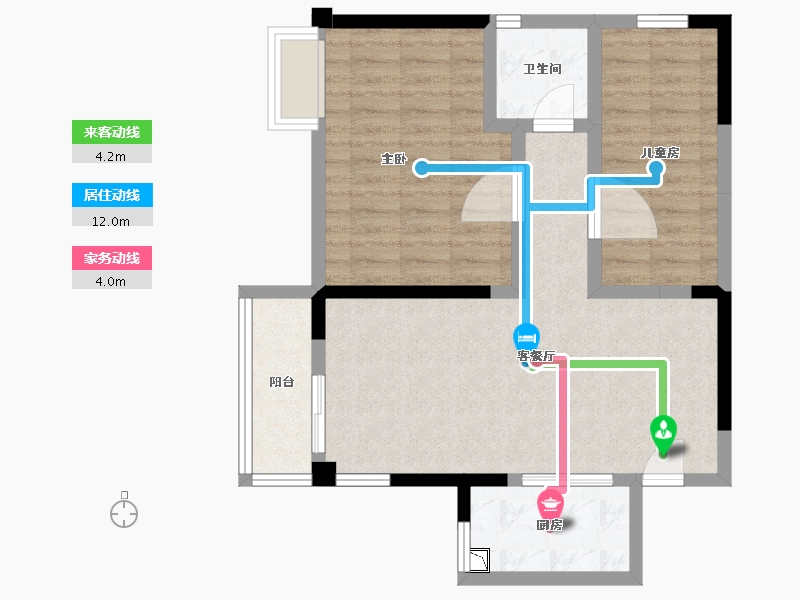 福建省-三明市-碧桂园-70.69-户型库-动静线