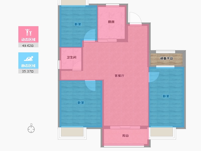 安徽省-合肥市-绿地微客公园-79.35-户型库-动静分区