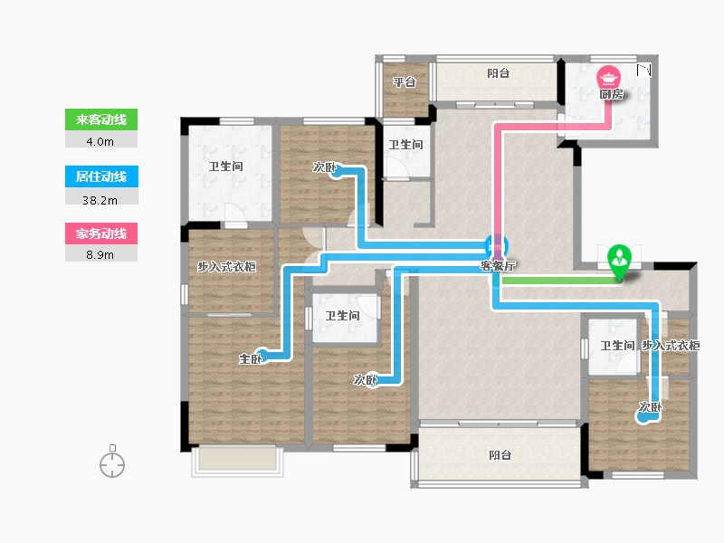 江苏省-南京市-大鱼VILLA-176.00-户型库-动静线