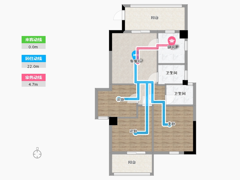 福建省-宁德市-中融·檀府-90.00-户型库-动静线