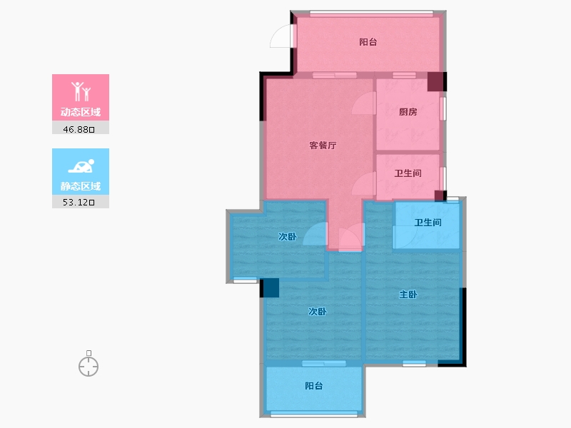 福建省-宁德市-中融·檀府-90.00-户型库-动静分区