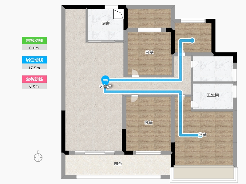 浙江省-湖州市-中梁翡丽蓝湾-94.58-户型库-动静线