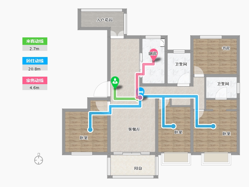 浙江省-宁波市-慈溪恒厚阳光城-115.00-户型库-动静线