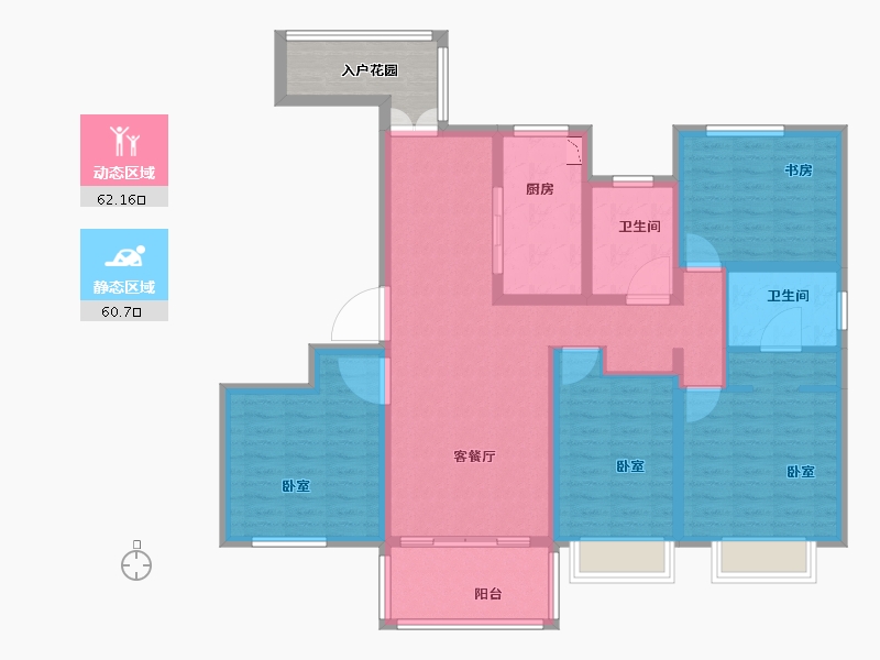 浙江省-宁波市-慈溪恒厚阳光城-115.00-户型库-动静分区