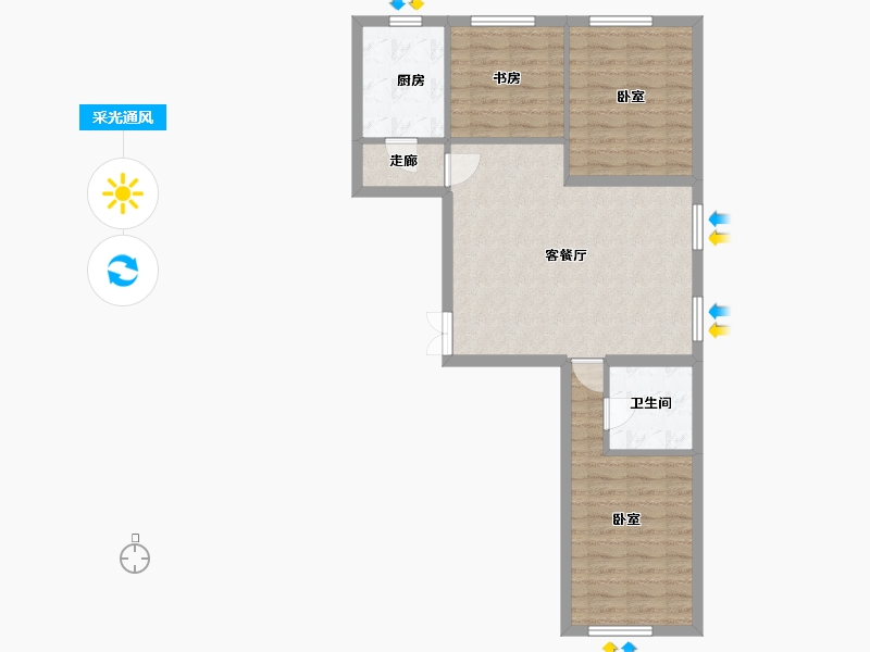 宁夏回族自治区-银川市-建工文华园-72.72-户型库-采光通风