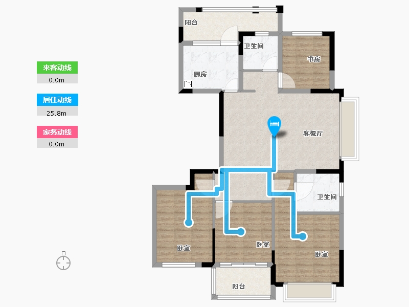 浙江省-宁波市-慈溪恒厚阳光城-112.00-户型库-动静线