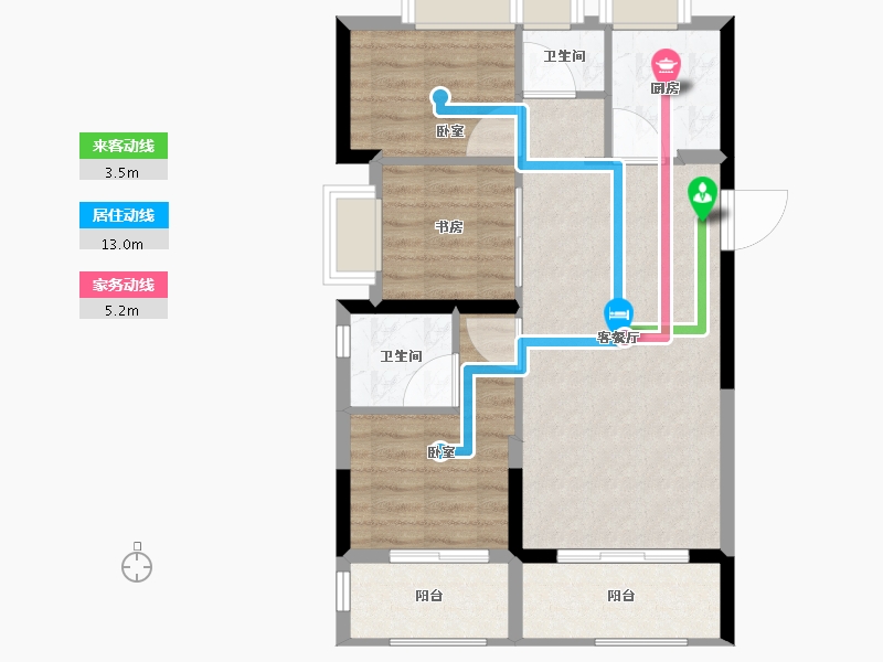 福建省-福州市-旭辉·江南赋-71.00-户型库-动静线