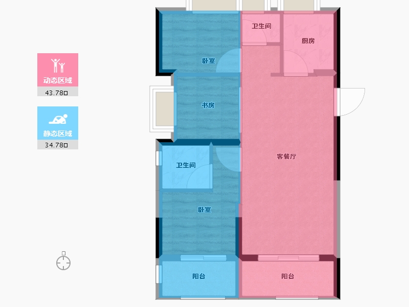 福建省-福州市-旭辉·江南赋-71.00-户型库-动静分区