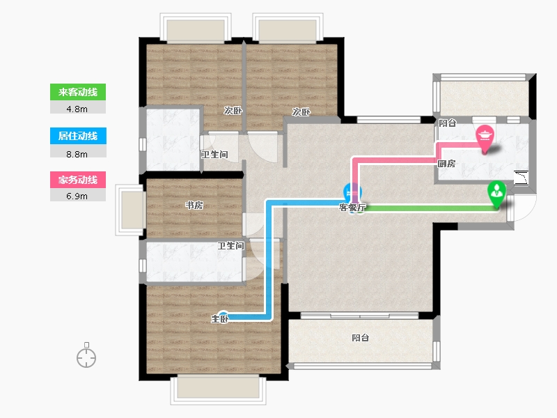 福建省-南平市-恒大名都-115.00-户型库-动静线