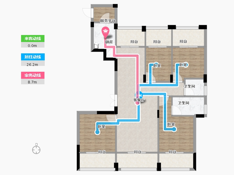 浙江省-丽水市-欧景·香榭公馆-114.00-户型库-动静线