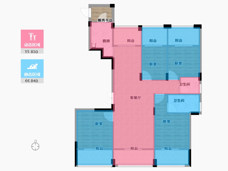 浙江省-丽水市-欧景·香榭公馆-114.00-户型库-动静分区