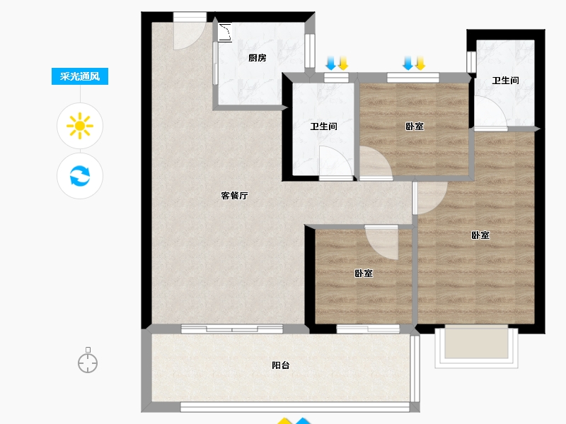 福建省-三明市-西江悦-71.68-户型库-采光通风