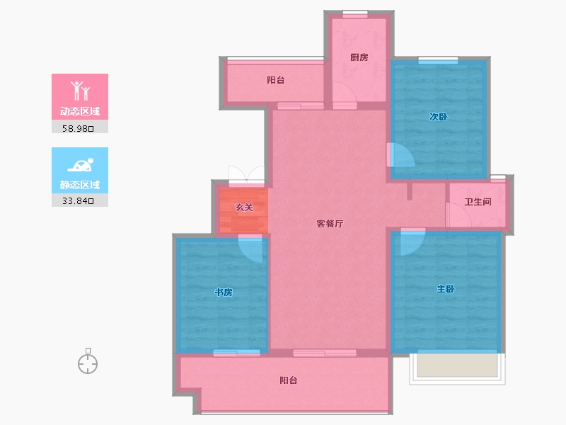 安徽省-阜阳市-红星美凯龙·翰林华府-83.00-户型库-动静分区