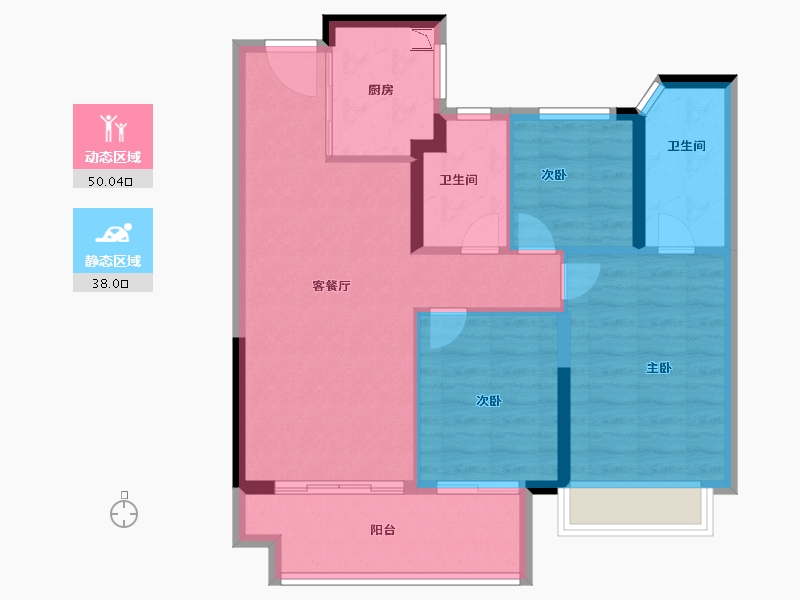 江苏省-南京市-汝悦铭著-79.00-户型库-动静分区