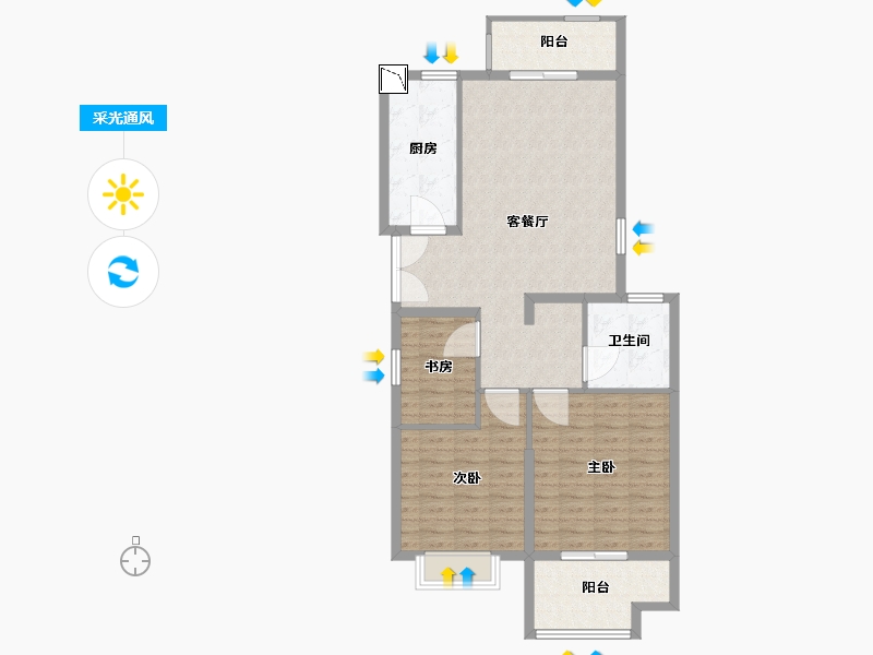 福建省-宁德市-东晟广场-99.01-户型库-采光通风