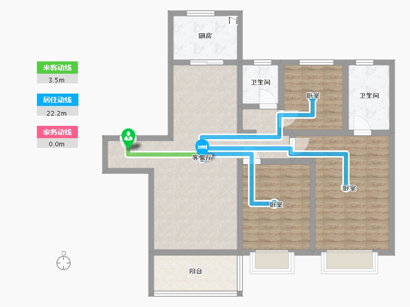 浙江省-宁波市-宝龙一城-94.00-户型库-动静线