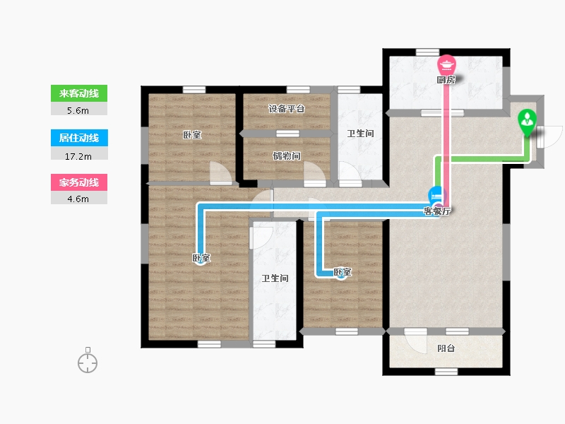 宁夏回族自治区-银川市-中海铂悦公馆-108.29-户型库-动静线