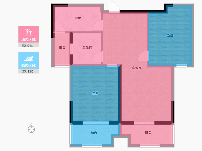 江苏省-盐城市-御景尊园-78.40-户型库-动静分区